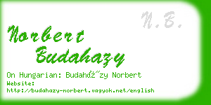 norbert budahazy business card